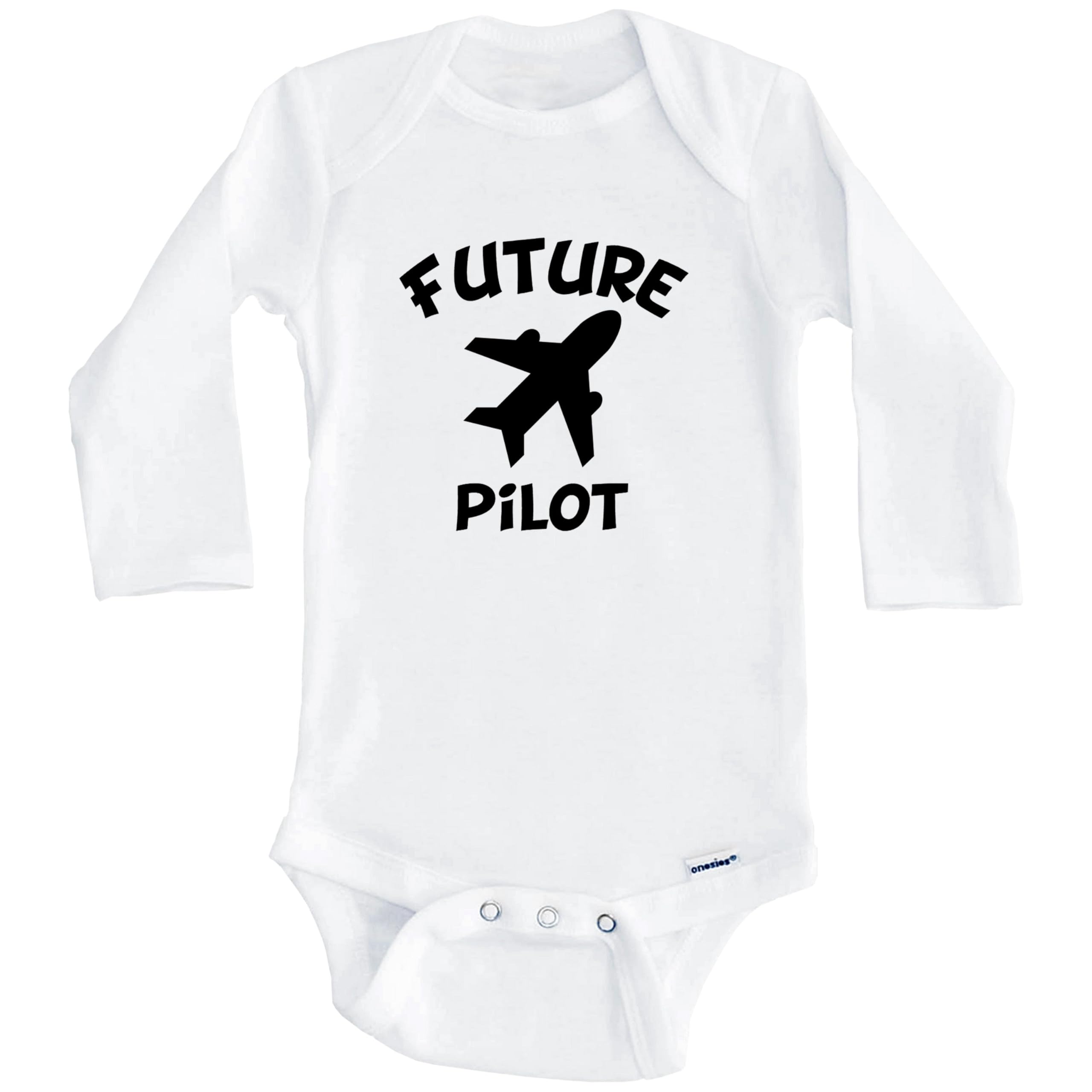 Future Pilot Cute Airplane One Piece Baby Bodysuit - Soft Long Sleeve Infant Romper for Boys & Girls | Perfect for Playtime, Photo Shoots & Airplane Themed Parties