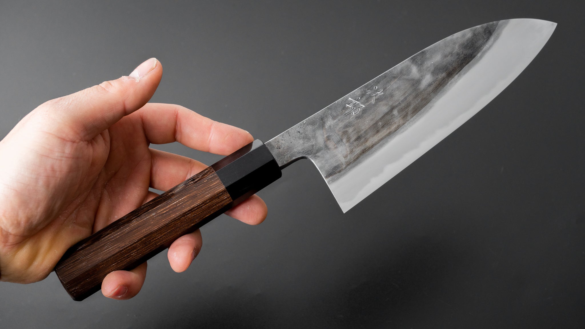 Premium Jiro Tsuchime Wa Santoku Knife 165mm - Japanese Damascus Steel with Taihei Tagayasan Handle - Perfect for Sushi, Vegetables & Meat Cutting - Professional Chef & Home Kitchen Essential