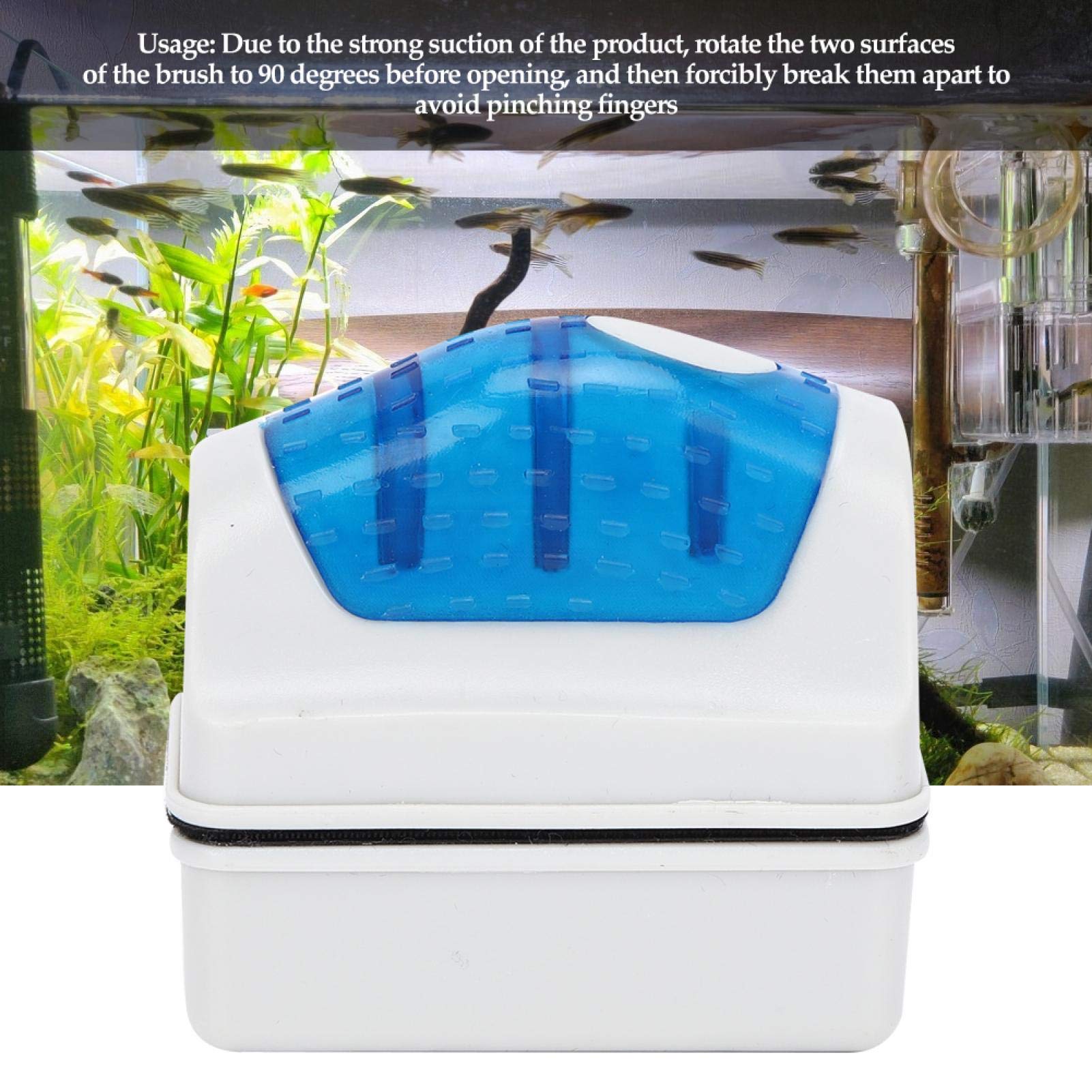 Floating Scraper Strong Magnetic Fish Tank Brush - Small Aquarium Glass Cleaner for Freshwater & Saltwater Tanks (ZY-01S) - Perfect for Home, Office, and Pet Store Aquarium Maintenance