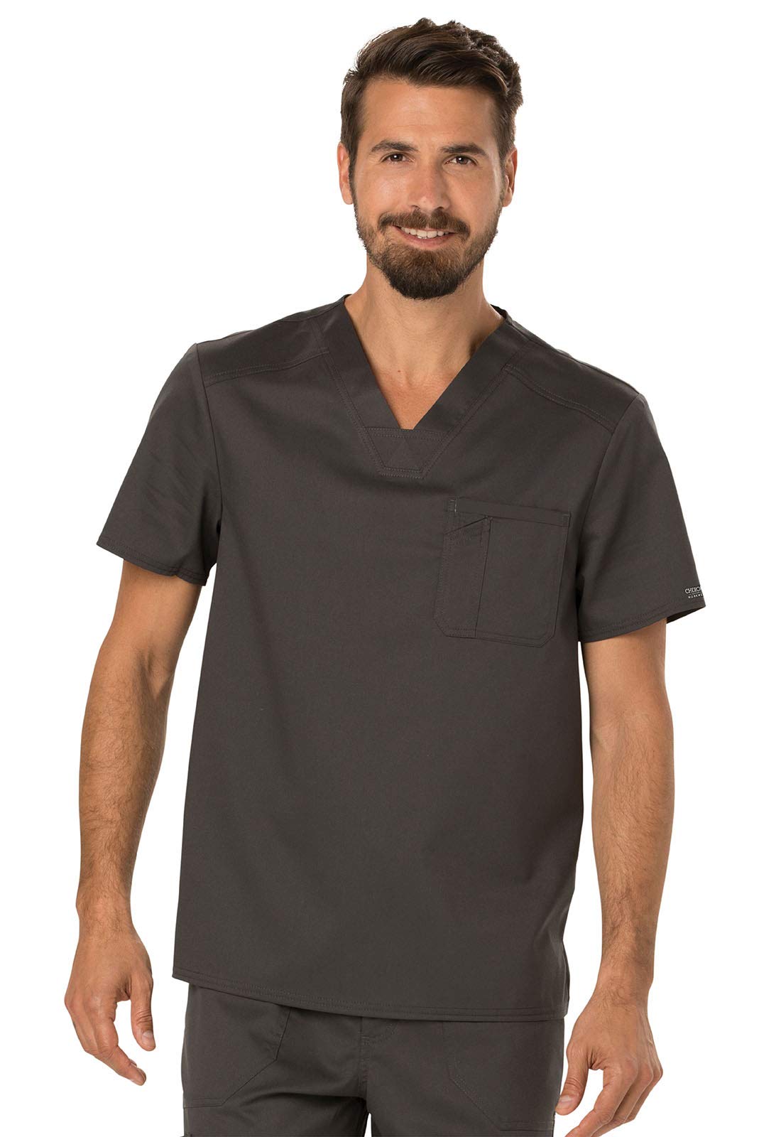 Cherokee Men's Scrubs Top - Comfortable Workwear with Tuckable V-Neck Design WW690 | Perfect for Nurses, Doctors & Healthcare Professionals