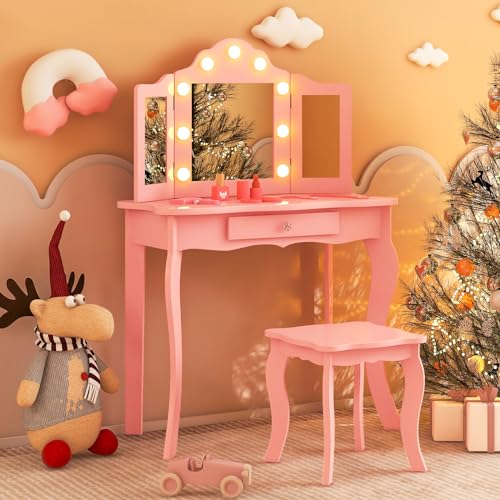 Pink With Lighted Mirror