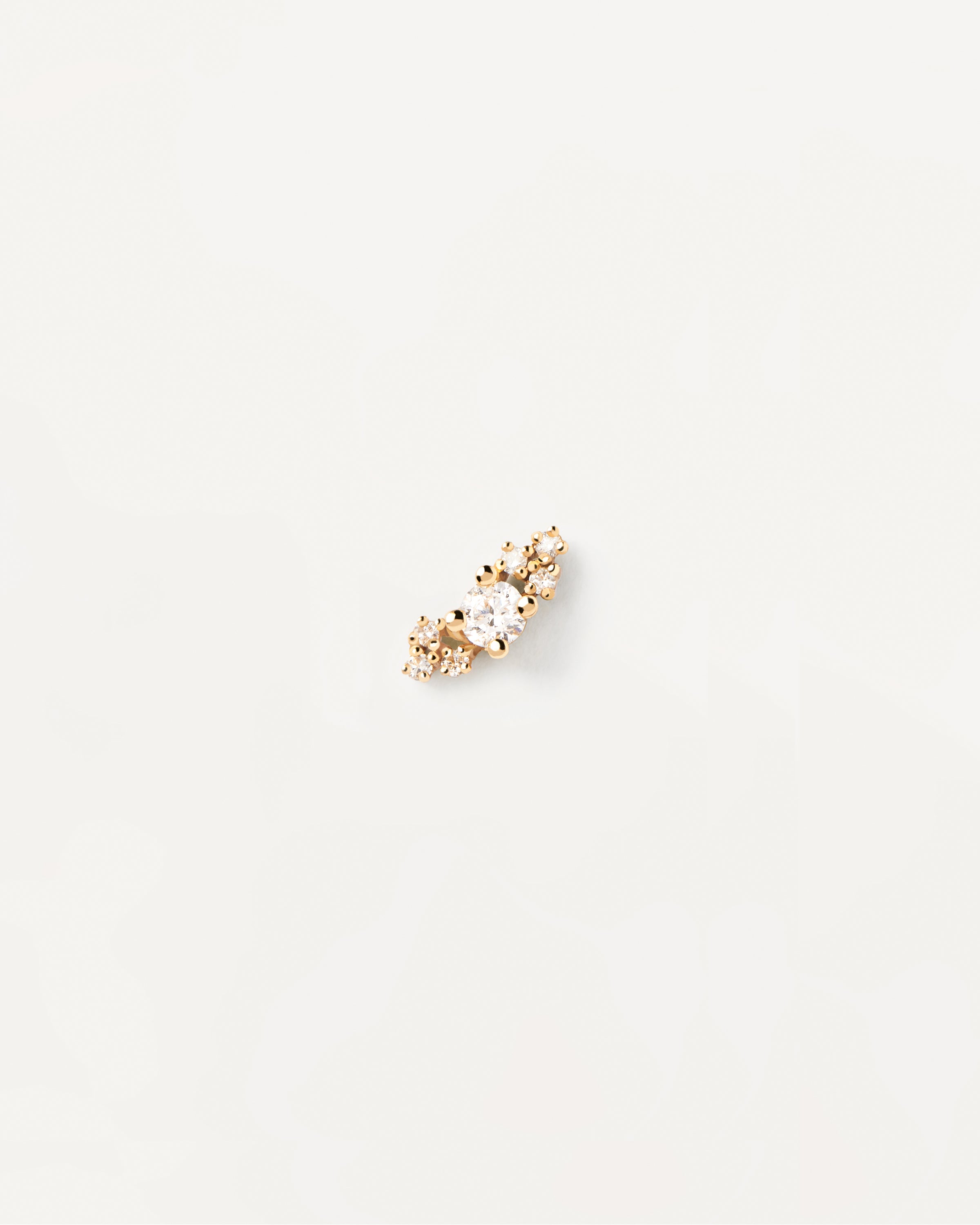 Amelie Single Diamond and Gold Earring - Elegant Dangle Earrings for Women, Perfect for Parties, Weddings & Special Occasions