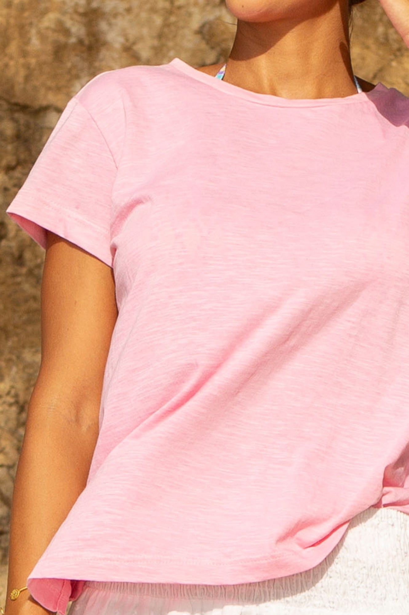 Organic Cotton T-Shirt for Women | Soft & Comfortable Pink Tee | Casual Wear, Yoga, and Everyday Outfits