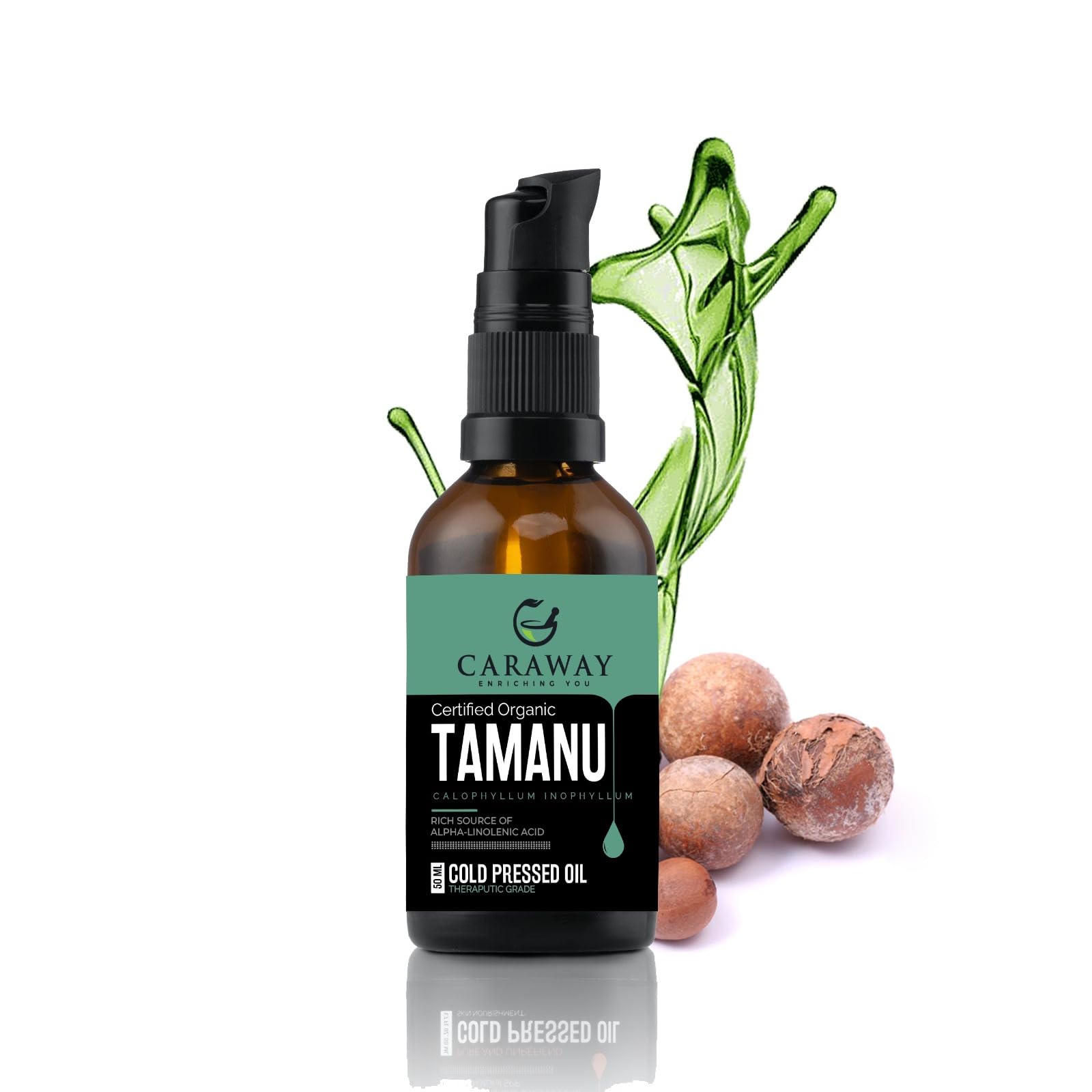 Organic Cold-Pressed Tamanu Oil for Skin & Hair - Natural Moisturizer for Dry Skin, Face, Scalp - Helps Treat Hyperpigmentation, Acne Scars, Eczema, Psoriasis - 1.7 Fl oz (50ml) - Perfect for Daily Skincare Routine & Hair Treatment