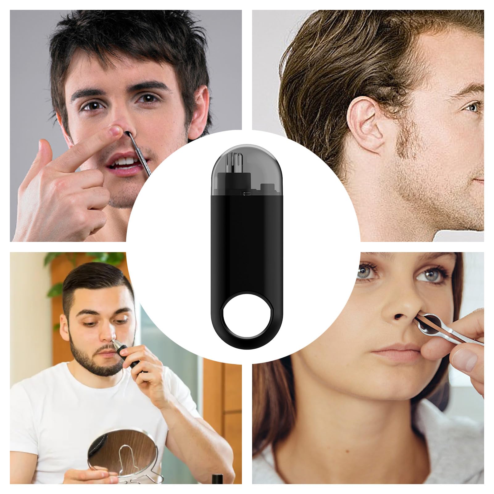 Electric Nose & Ear Hair Trimmer for Men & Women - Waterproof Portable Nose Hair Clipper with Dust Protection Cap | Personal Grooming Kit for Travel, Home & Gym Use