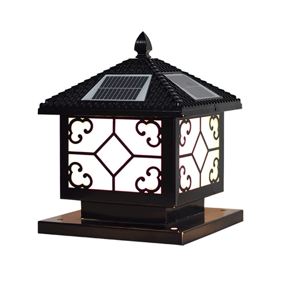 Solar Post Cap Lights Outdoor - Waterproof IP54 Solar Powered Landscape Lighting for Fence, Deck, Column - Modern Pier Mount Adapter for Courtyard, Garden & Patio Decoration