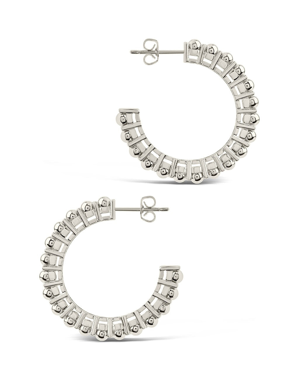 Stylish Polished Hoop Earrings for Women - 14K Gold Plated Bubble Design Dangle Earrings | Perfect for Parties, Weddings & Everyday Wear