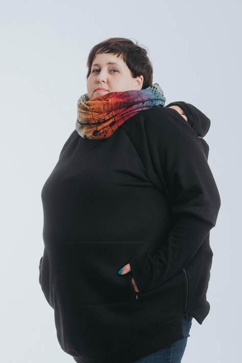 LennyLamb Babywearing Sweatshirt 3.0 - Soft & Stretchy Baby Carrier Hoodie for Hands-Free Parenting - Perfect for Errands, Hiking & Bonding with Newborn to Toddler