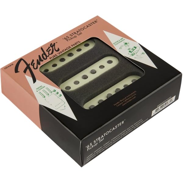 Fender Pure Vintage '65 Stratocaster Pickups - Authentic Single Coil Guitar Pickups for Blues, Rock & Vintage Tone | Perfect for Strat Upgrades & DIY Guitar Projects
