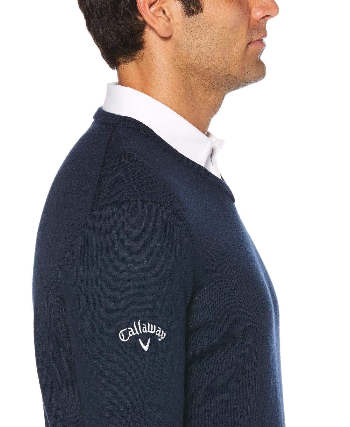 Men's Callaway X Merino Blend Sweater - Premium Wool Blend Pullover for Golf & Casual Wear - Warm & Comfortable Knit Sweater for Men's Winter Fashion & Outdoor Activities