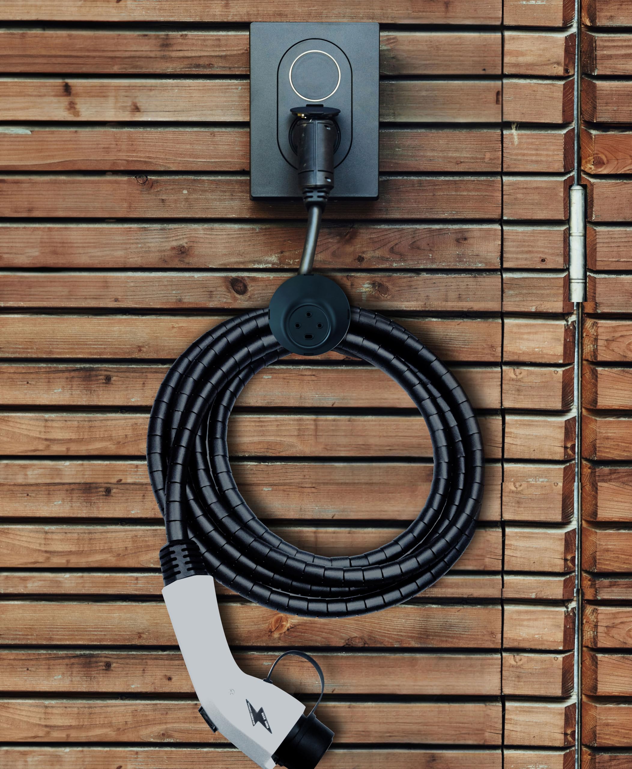 23FT EV Charger Cable Protector - Heavy Duty Electric Car Charging Cord Sleeve | Wear & UV Resistant | Pet Proof & Flexible Design | Prevents Tread & Door Damage | Perfect for Home & Public Charging Stations