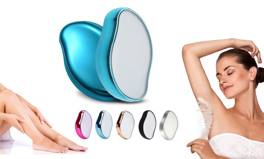 Whixant Crystal Hair Remover - Painless & Reusable Body Hair Removal Tool for Women & Men - Exfoliating Magic Hair Eraser for Back, Arms, Legs - Easy to Clean & Lightweight (Multicolor) - Perfect for Home Spa, Travel & Smooth Skin Care