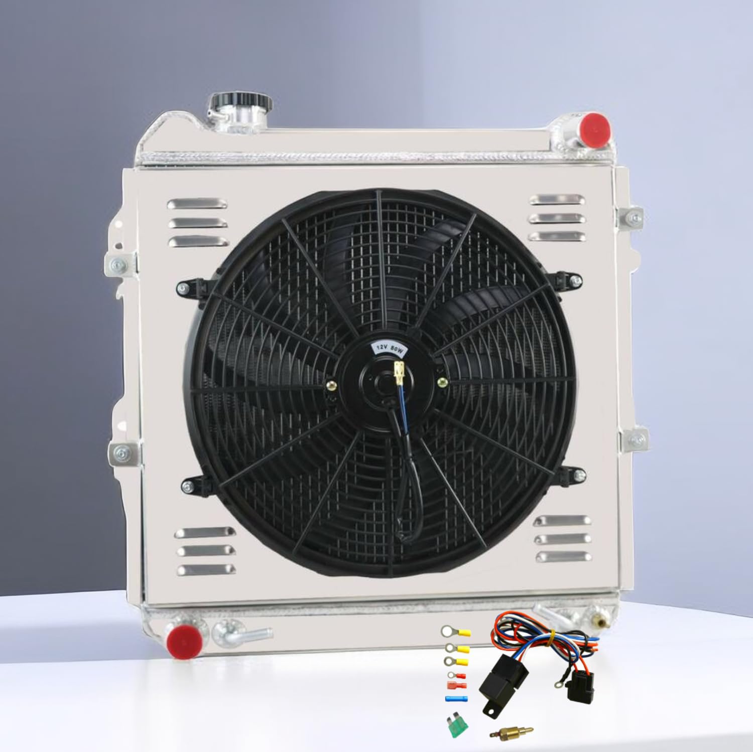 ReadyCool 3 Row Aluminum Radiator Shroud Fan for 1988-1995 Toyota Pickup DLX/4Runner SR5 V6 3.0L Engine - High Performance Cooling Solution for Off-Roading & Towing
