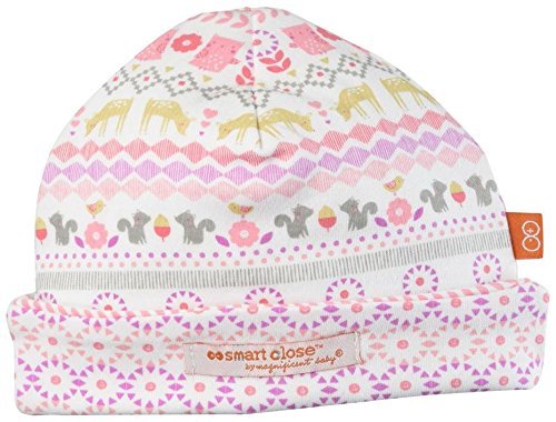Pink Fair Isle Reversible Baby Hat for Girls - Winter & Outdoor