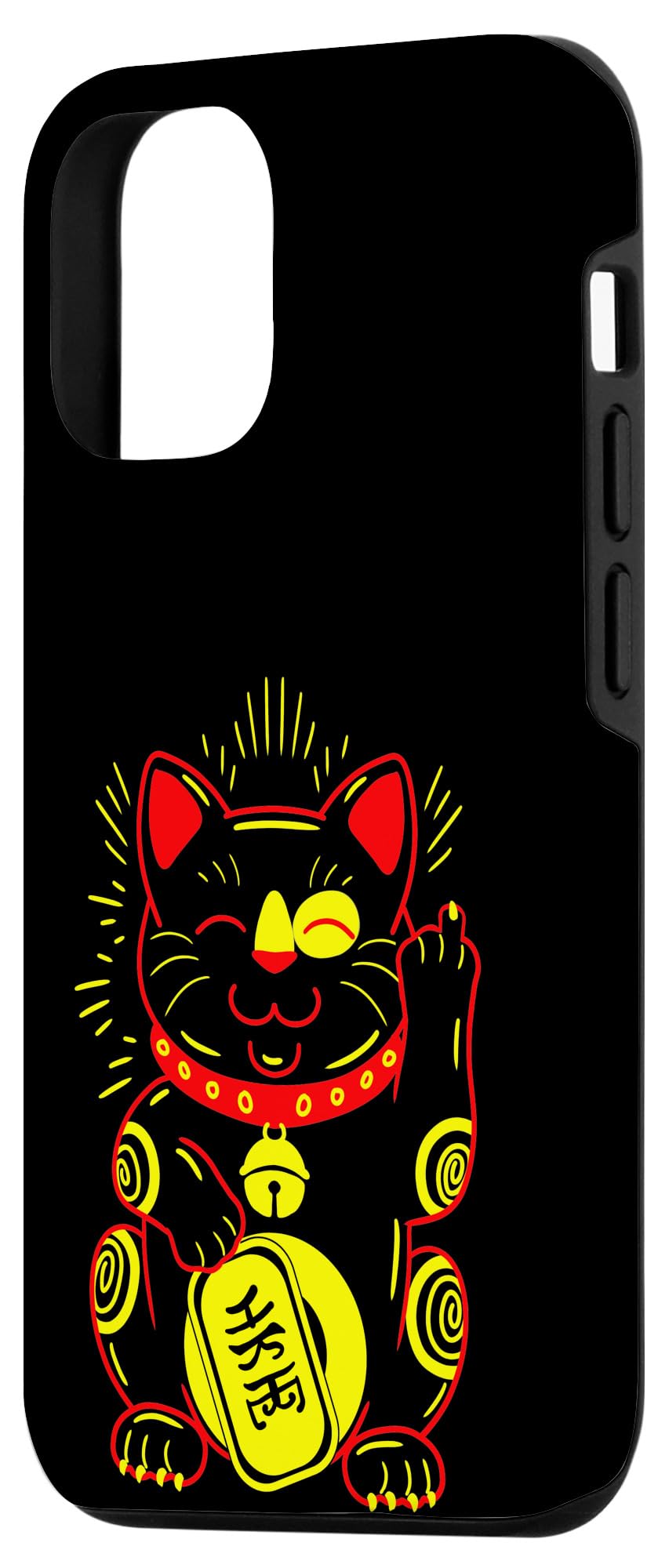 iPhone 12/12 Pro Lucky Cat Case - Cute Maneki Neko Japanese Good Luck Charm Phone Cover | Perfect Gift for Anime Lovers & Feng Shui Enthusiasts | Daily Protection & Stylish Accessory