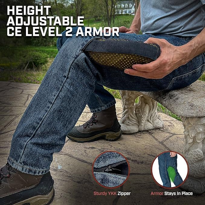 Men's Motorcycle Riding Jeans with CE Level 2 Armor - Dual Sport & Dirtbike Protection