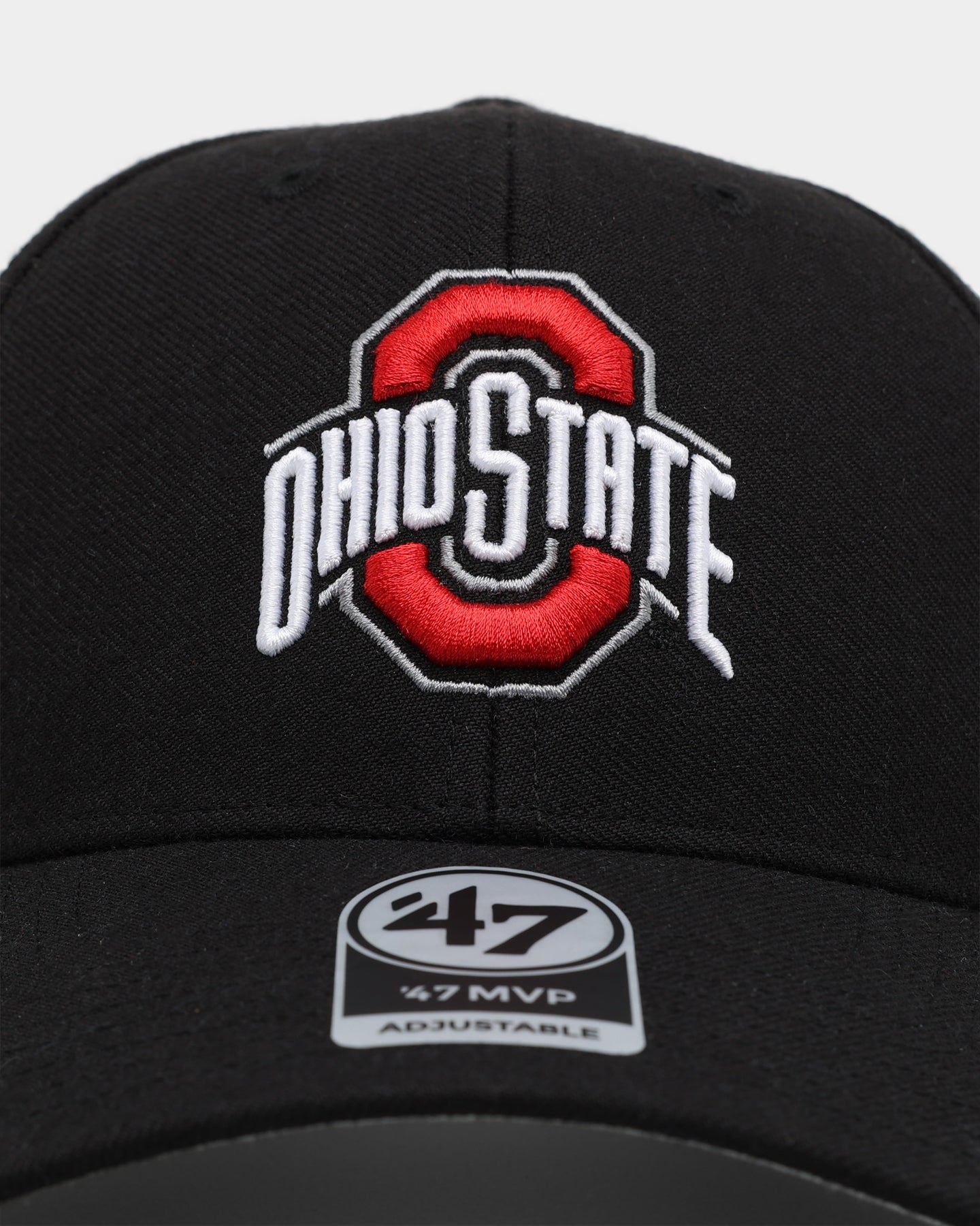 47 Brand Ohio State Buckeyes '47 MVP Adjustable Strapback Hat - Black | NCAA College Football Fan Gear for Men & Women | Perfect for Game Day, Tailgating and Sports Events