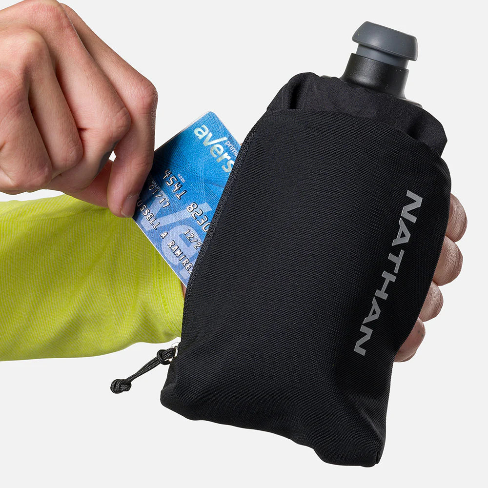 SpeedDraw 2 Flask 12oz Stainless Steel Water Bottle - Black & Reflective Silver - Leakproof & Insulated for Outdoor, Gym, Hiking & Travel