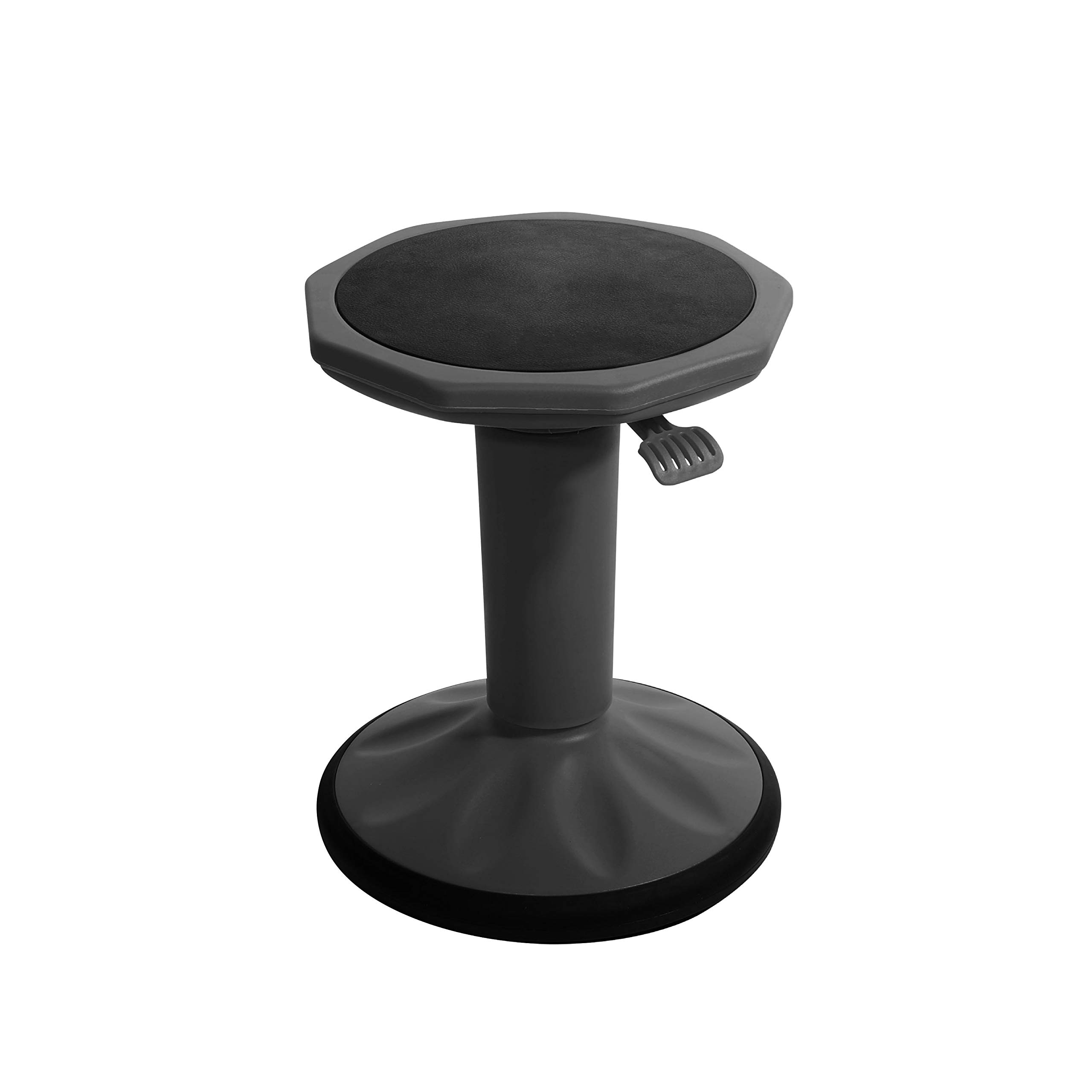 Pearington SitFree Height Adjustable Wobble Stool - Active Flexible Seating Chair for Kids & Adults - Ergonomic Office & Classroom Chair - Black - Perfect for Home Office, School & ADHD Focus