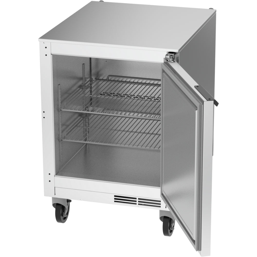 Beverage Air 24 Inch Undercounter Refrigerator - Single Door Commercial Cooler for Bars, Restaurants & Home Kitchens