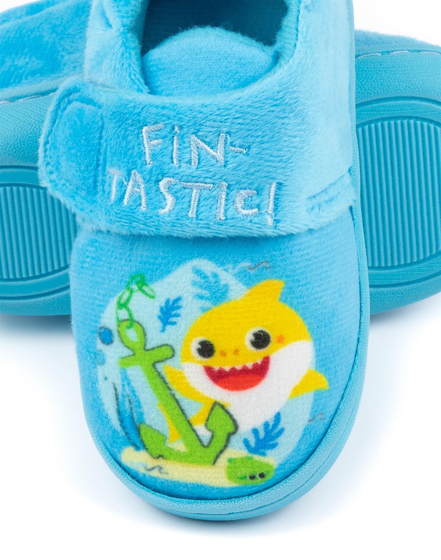 Baby Shark Boys Slippers - Cozy Blue Toddler Footwear for Indoor Play