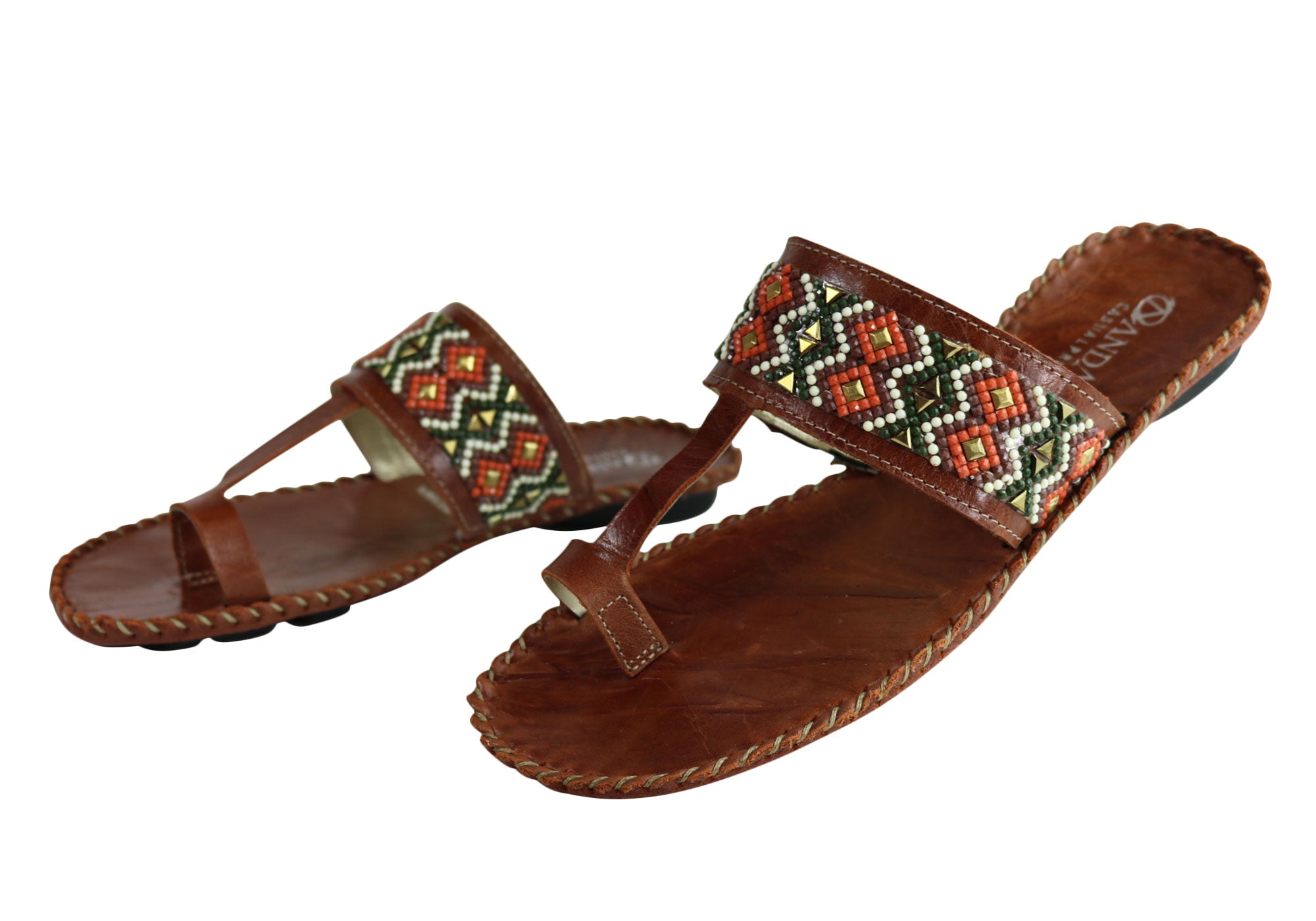 Andacco Zenia Women's Comfortable Leather Sandals - Brazilian Made Flip Flops for Beach, Travel & Summer Outfits