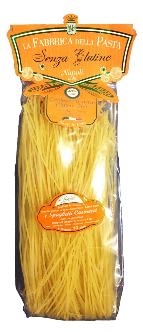 Gluten Free Spaghetti Caserecci Pasta - 500g (1.1 lb) Pack of 12 | Authentic Italian Gluten-Free Pasta | Perfect for Vegan, Celiac & Healthy Diets | Ideal for Pasta Salads, Family Dinners & Italian Cuisine