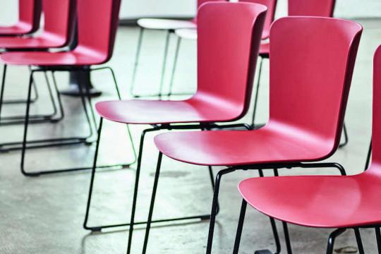 Midj Calla S M_T PP Chair - Modern Plastic Stackable Chair for Home, Office, or Outdoor Use - Perfect for Dining, Conference, and Patio Settings