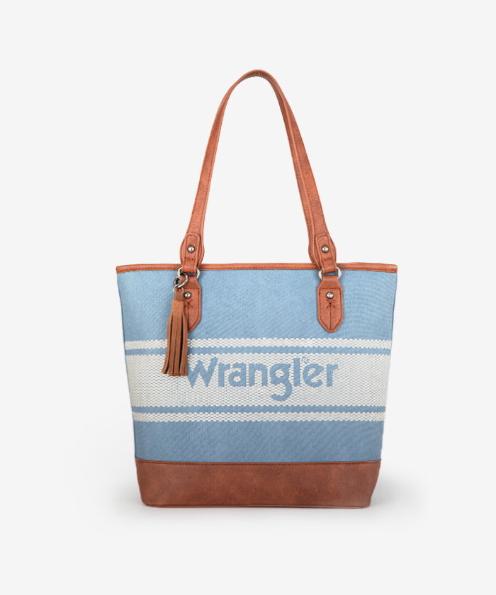 Wrangler Embroidered Canvas Tote Bag for Women - Durable & Stylish Shopping, Beach & Travel Tote - Perfect for Work, Gym & Daily Use