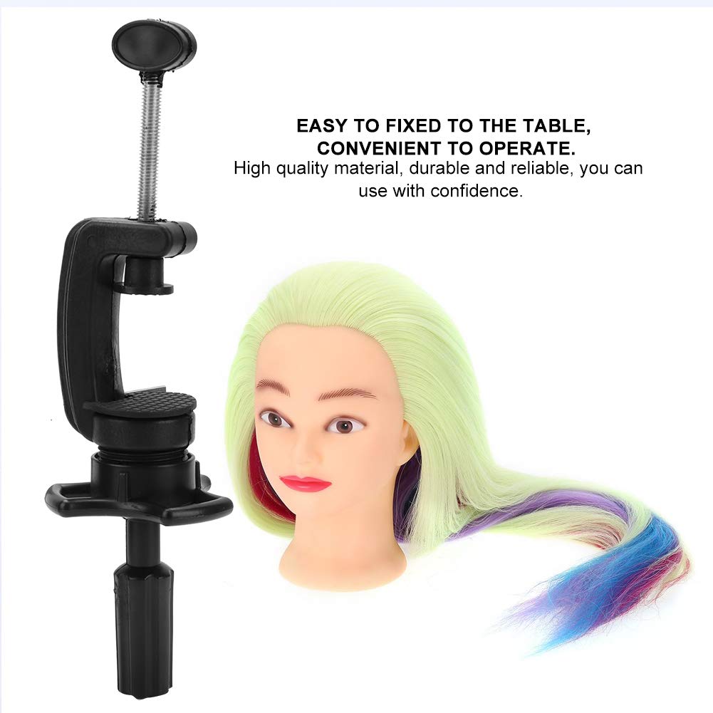 Professional Mannequin Head Holder for Hairdressing Training - Salon Wig Model Stand with Tripod Base (Black) | Perfect for Hairstyling Practice, Wig Display & Beauty School Training