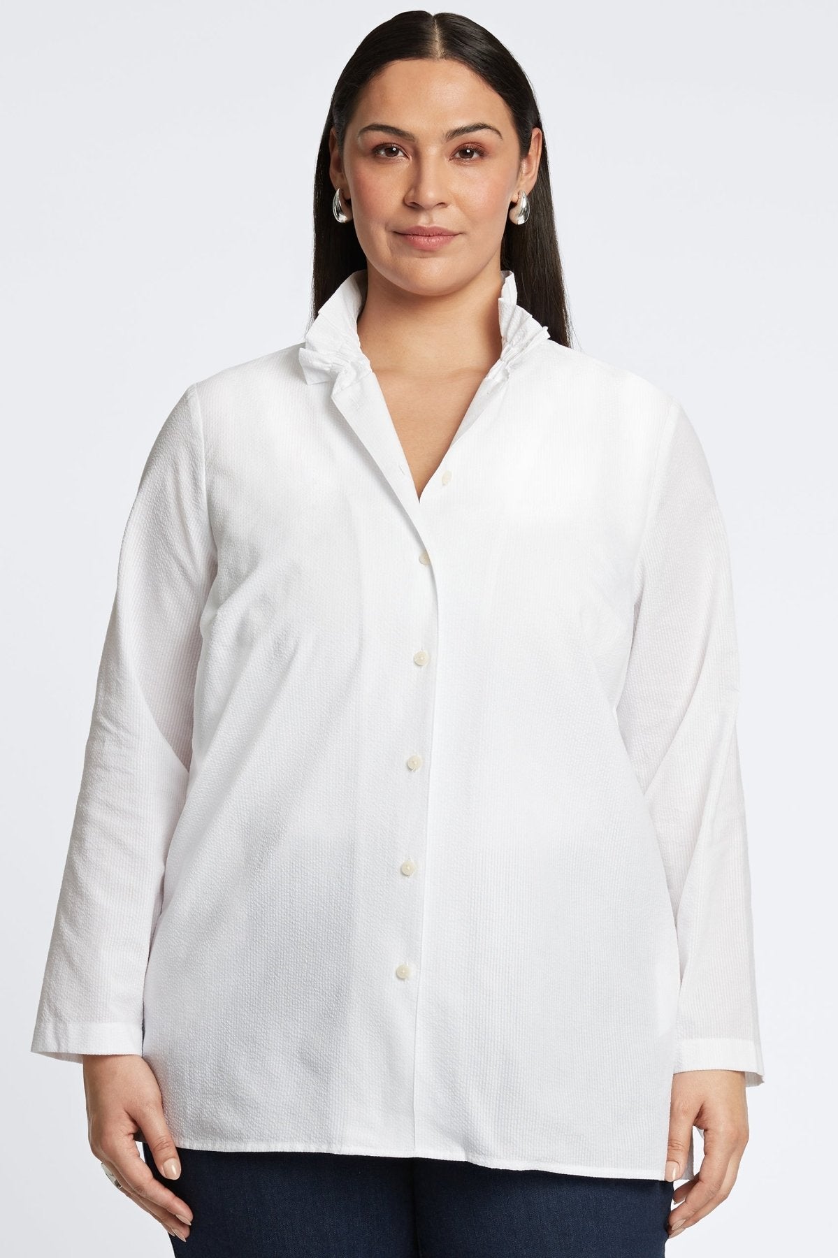 Carolina Plus Seersucker Long Sleeve Shirt Jacket for Men - Lightweight Summer Blazer - Perfect for Beach Weddings, Outdoor Parties & Business Casual Wear