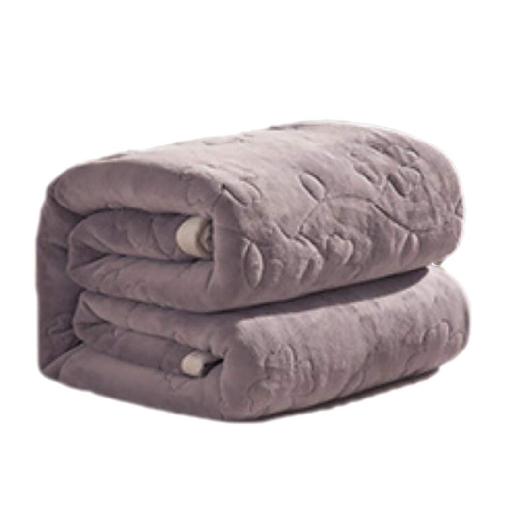 DPPAN Flannel Fleece Bed Blanket - Twin/Queen Size (150x200cm/59x79in) | Premium Cotton Reversible Lightweight & Super Soft Warm Throw | Easy Care Grey Blanket for Bed, Couch, Sofa & Winter Nights | Cozy Home Decor Gift Idea