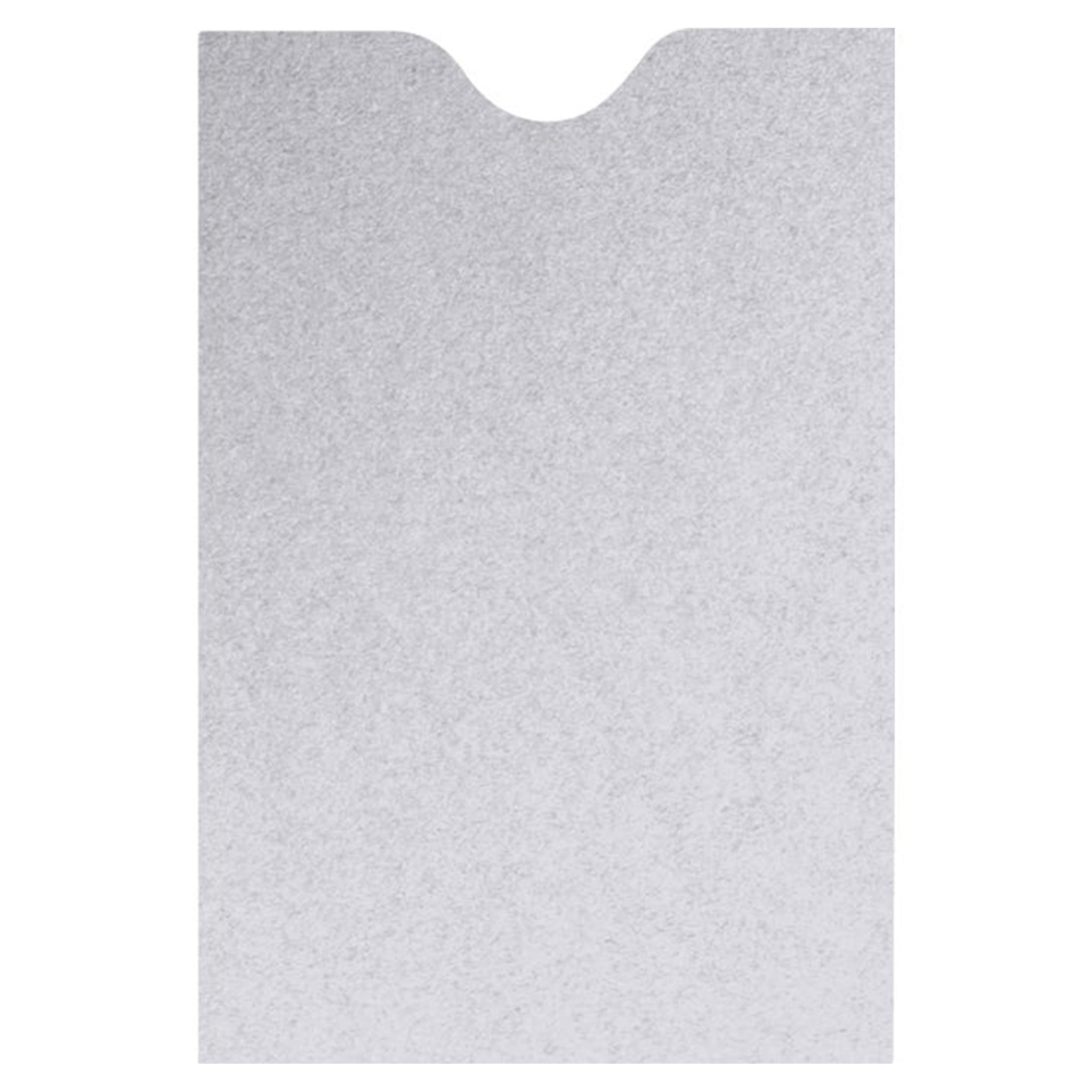 Premium Silver Metallic Credit Card Sleeves (2 3/8