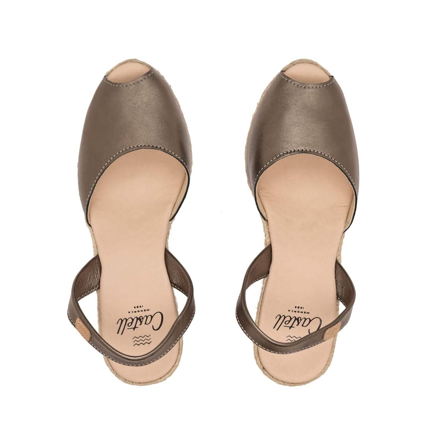 Metallic Open Toe Espadrille Sandals - Frida Montada 2006H Women's Fashion Shoes for Summer Beach & Party Wear