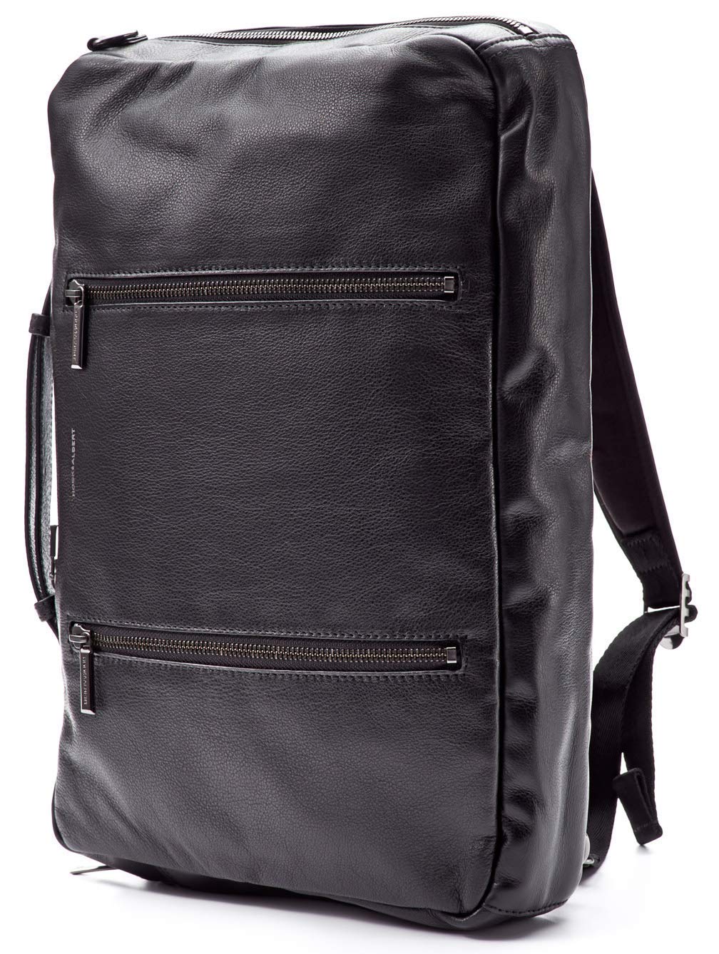 Hook and Albert Premium Leather 3-Way Convertible Carryall Bag - Black | Business Travel & Commuter Essentials Organizer | Perfect for Work, Gym & Weekend Getaways