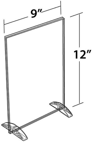 Azar Displays 132712 9x12 Inch Clear Acrylic Sign Holder - Vertical or Horizontal Dual Stand - 10 Pack for Retail, Restaurants & Trade Shows