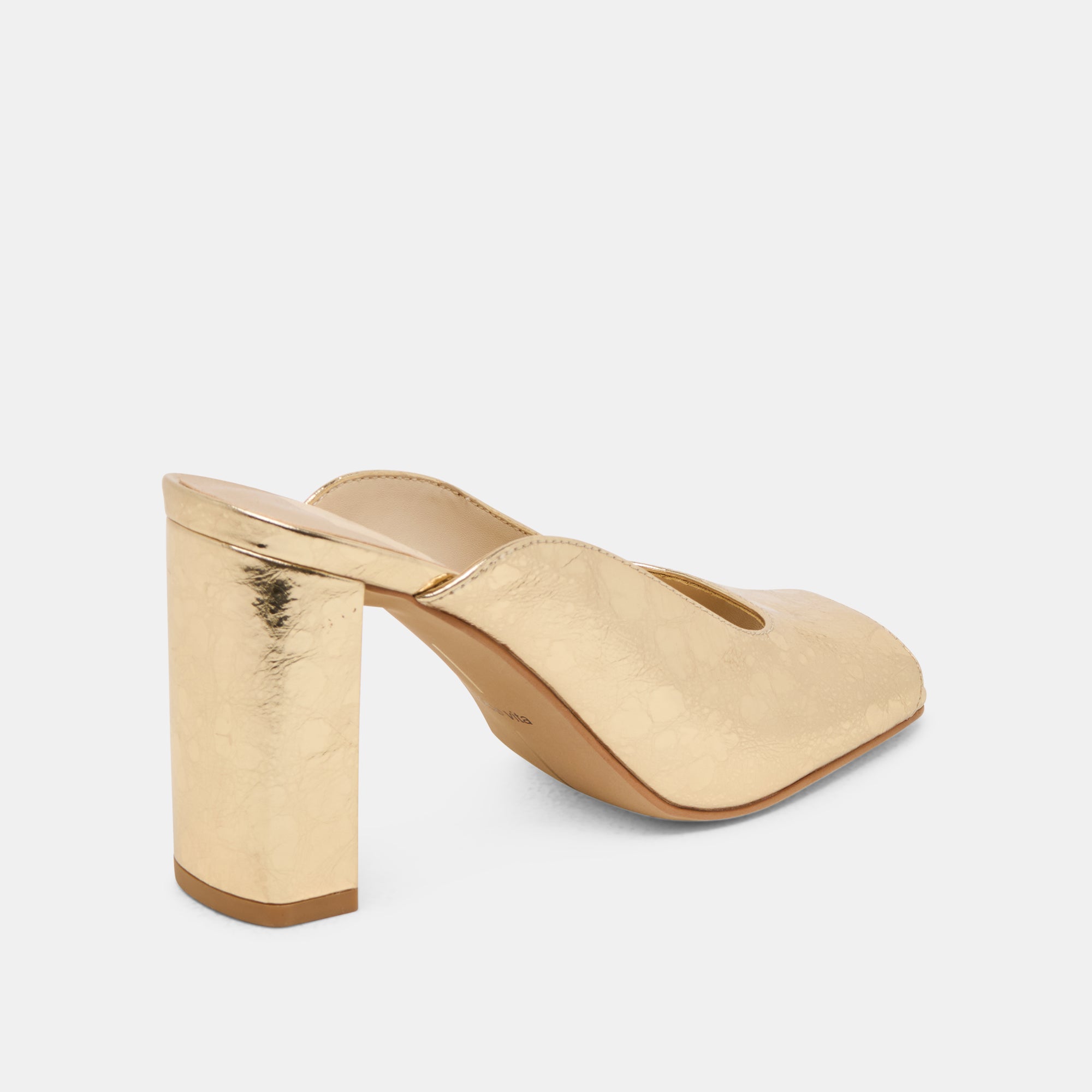 SABELA Women's Gold Distressed Leather High Heels - Elegant Dress Shoes for Parties, Weddings & Evening Events