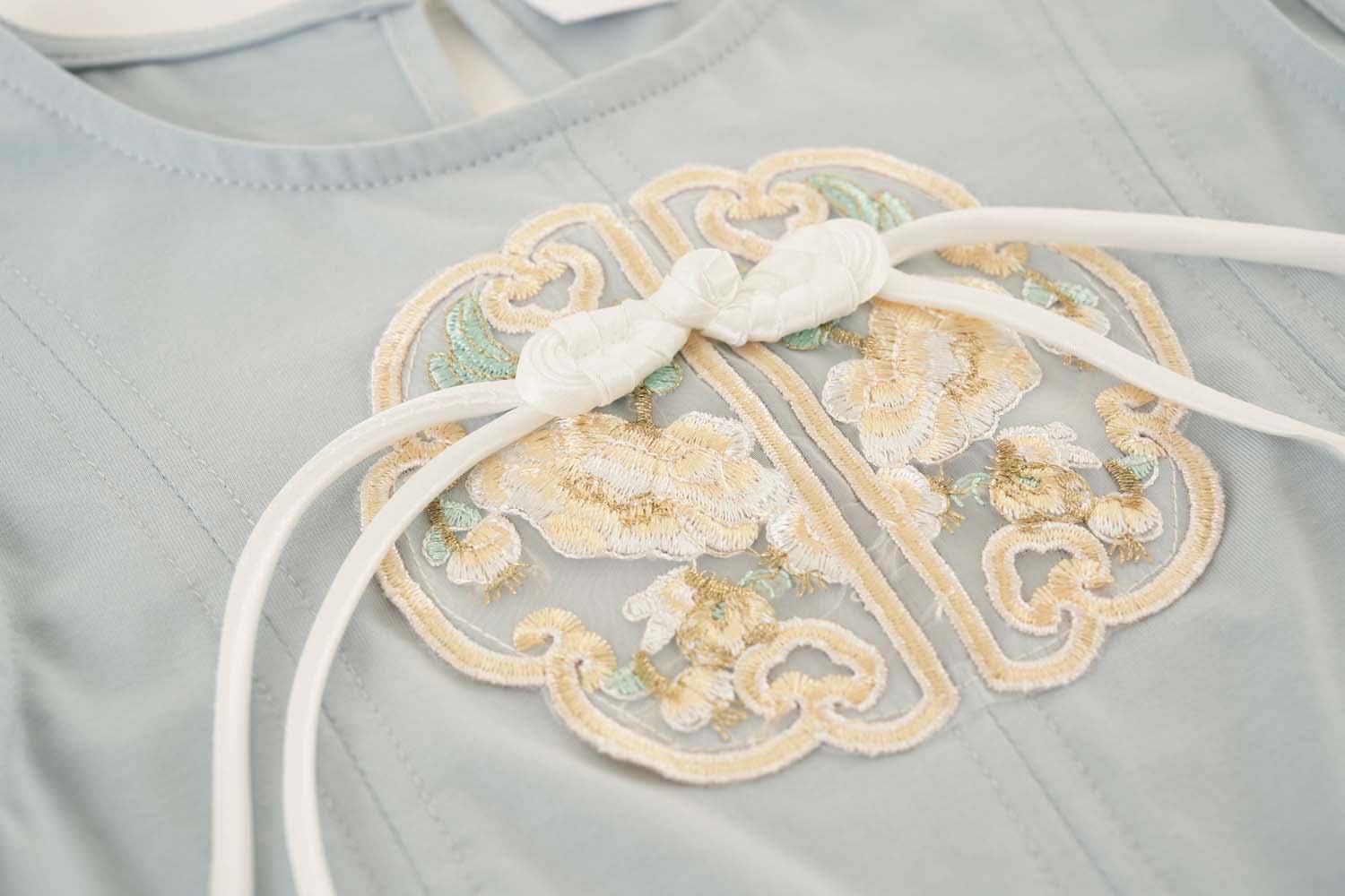 Vitality & Wisdom Blue Cheongsam Top and Skirt Set for Baby Girls - Singapore Souvenir Gift - Perfect for Family Photos, Cultural Events & Special Occasions