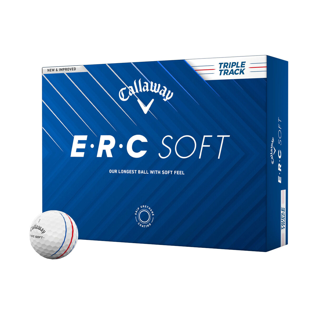 Callaway ERC Soft Triple Track Golf Balls - 12 Pack | High-Performance Golf Balls for Accuracy & Distance | Perfect for Practice, Tournaments & Low Handicap Players