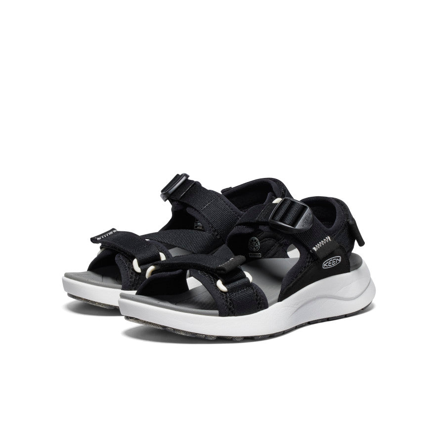 Women's Elle Sport Backstrap Sandal - Black/Steel Grey | Comfortable Athletic Sandals for Running, Hiking & Outdoor Activities