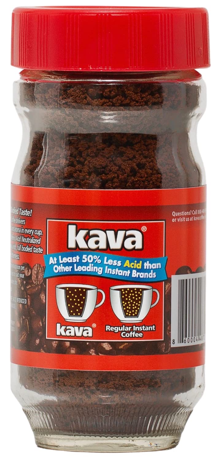 Kava Acid Neutralized Instant Coffee - 4 Ounce (Pack of 12) | Premium Instant Coffee for Energy Boost & Relaxation | Perfect for Office, Travel & Camping