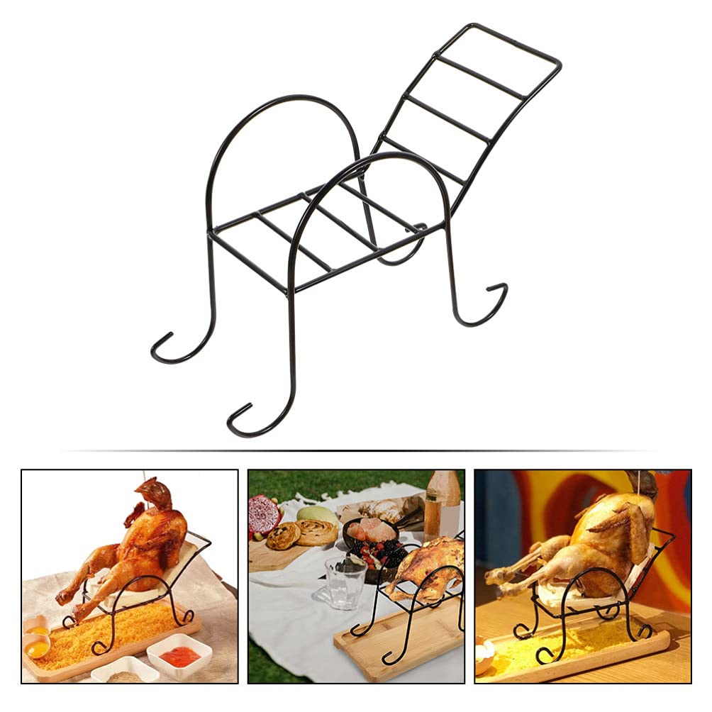Happyyami Stainless Steel Chicken Roaster Stand - Grilled Chicken Rack for Oven, Air Fryer & BBQ - Perfect for Rotisserie Chicken, Turkey & Meat Roasting - Great for Backyard Cookouts, Family Dinners & Holiday Feasts