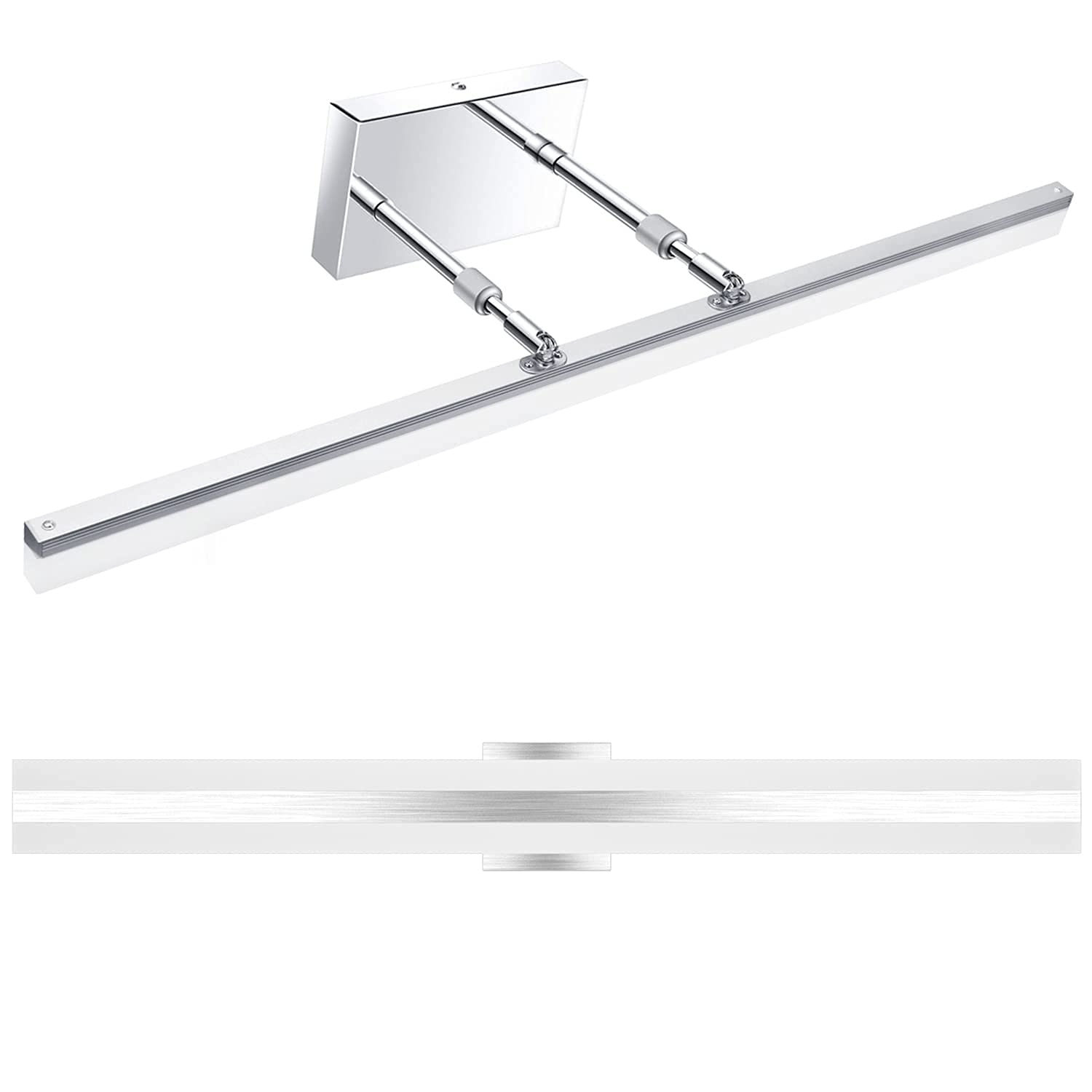Aipsun Modern LED Vanity Light - Frosted White Acrylic Bathroom Mirror Light Fixture with Energy Saving Dimmable LEDs - Perfect for Bathroom, Dressing Room & Makeup Area Lighting