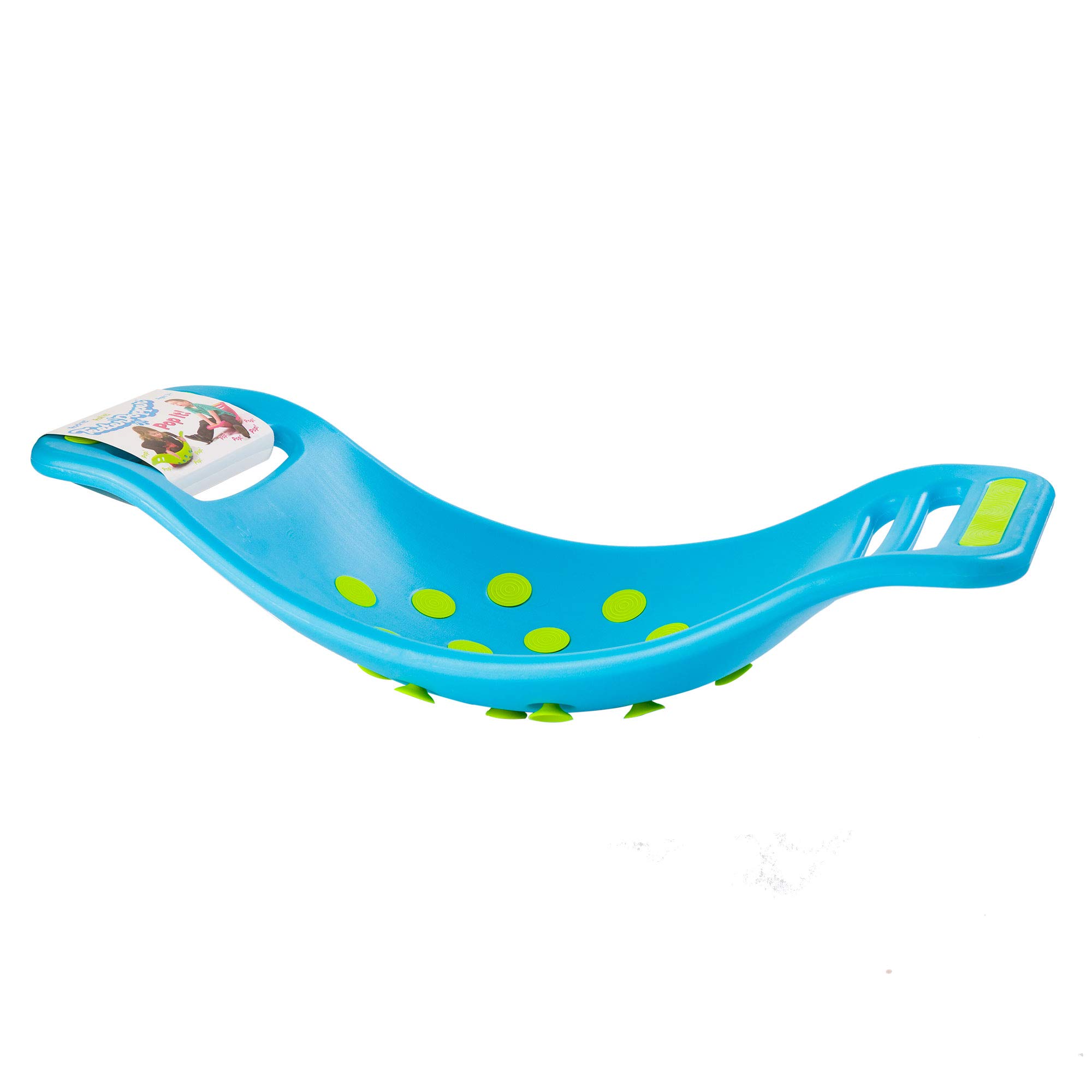 Fat Brain Toys Teeter Popper - Wobble Balance Board for Kids, Blue | Fun Indoor/Outdoor Active Play for Toddlers & Preschoolers | Improves Balance & Coordination