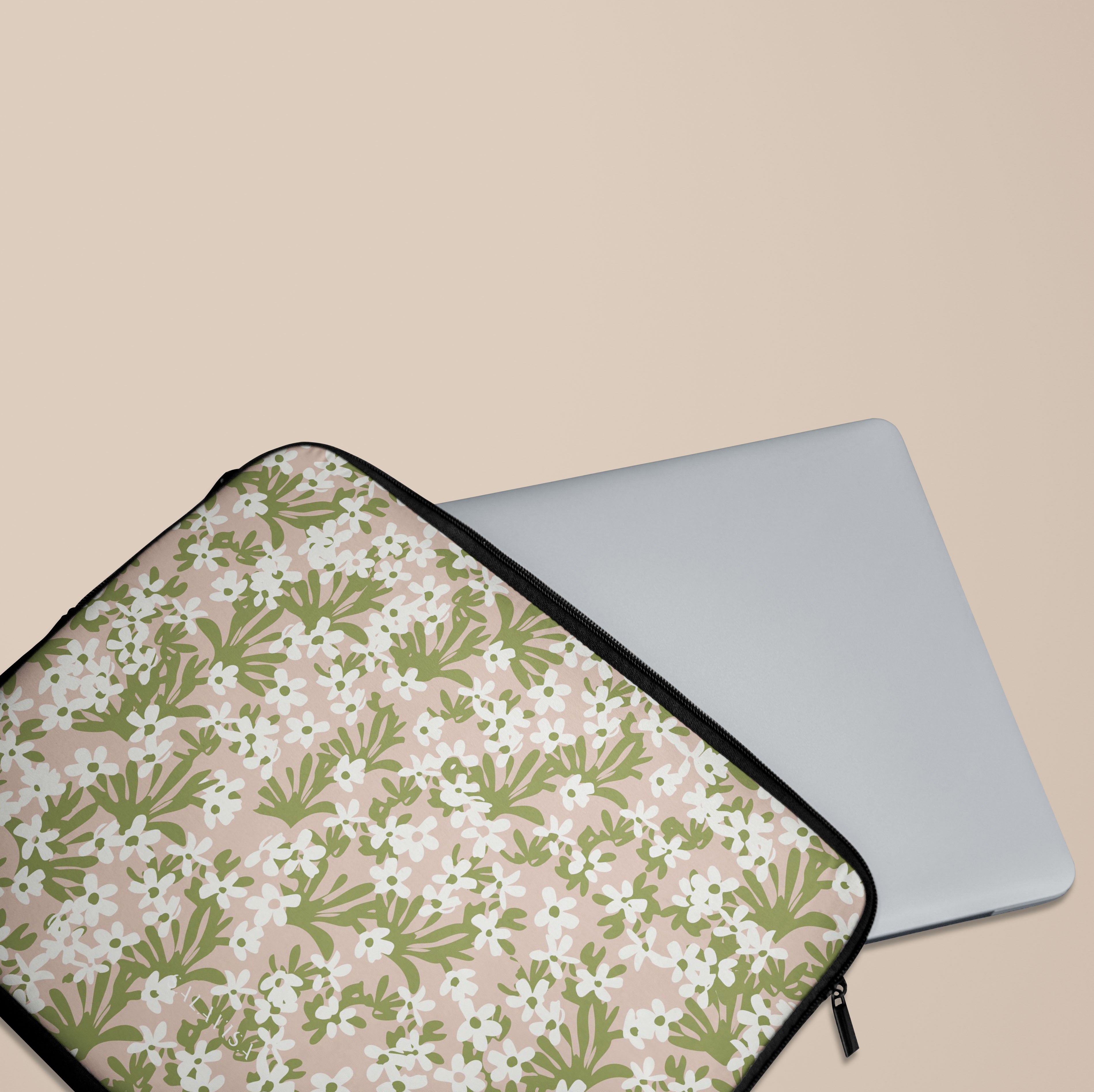 Ditsy Boho Laptop Sleeve 13-15 Inch - Floral Laptop Case for MacBook Air/Pro - Stylish Protective Cover for Women & Girls - Perfect for Work, School & Travel