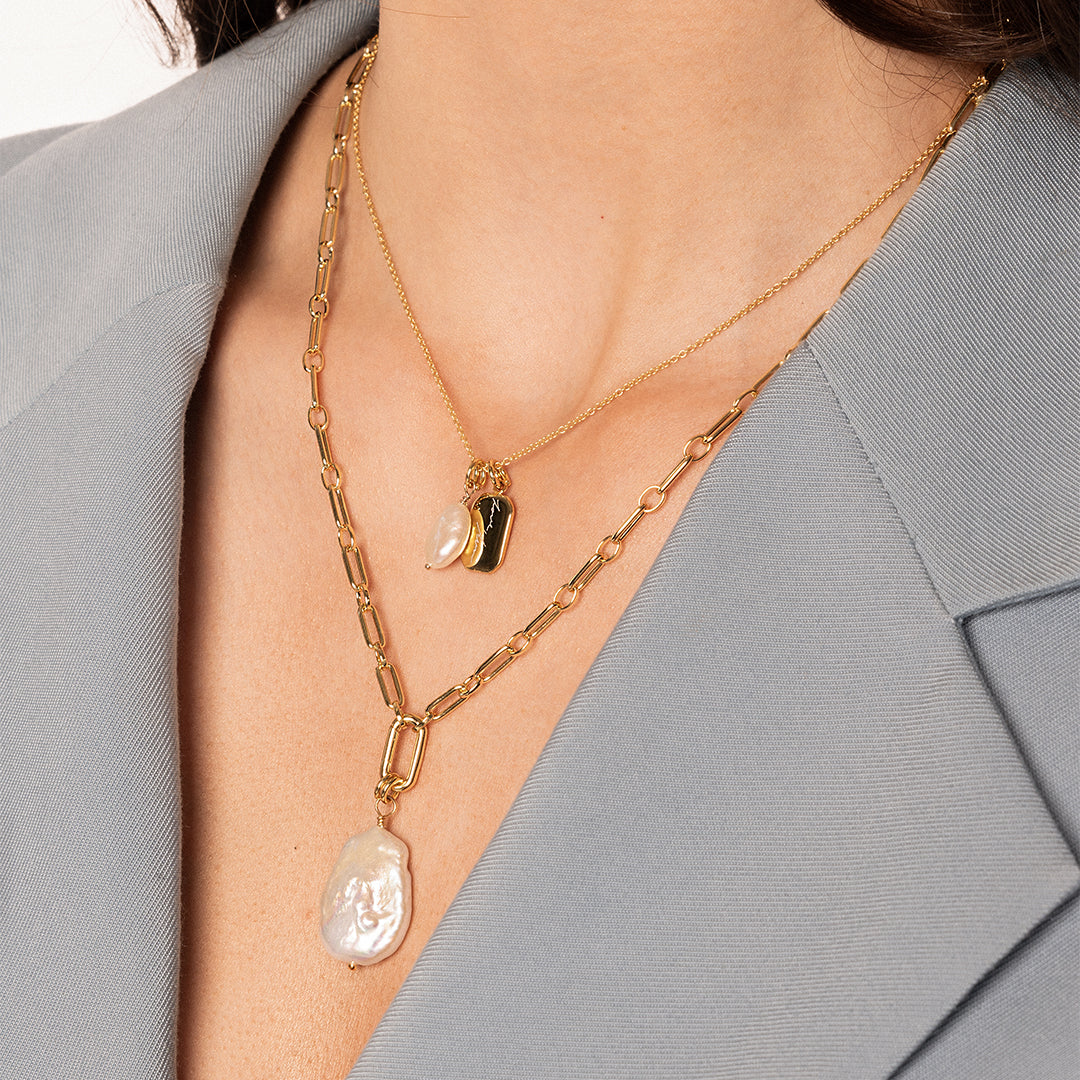 Keshi Pearl Necklace - Natural Stone of Potential & Healing | Elegant Jewelry for Women, Gift for Her, Wedding, Party & Special Occasions