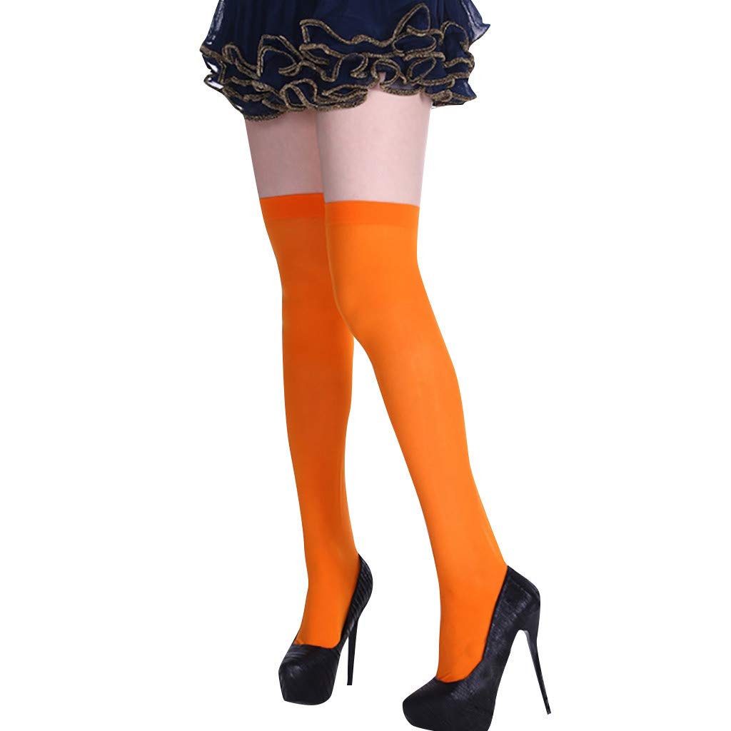 Women's Christmas Knee Socks - Solid Silk Stockings for Holiday Gifts