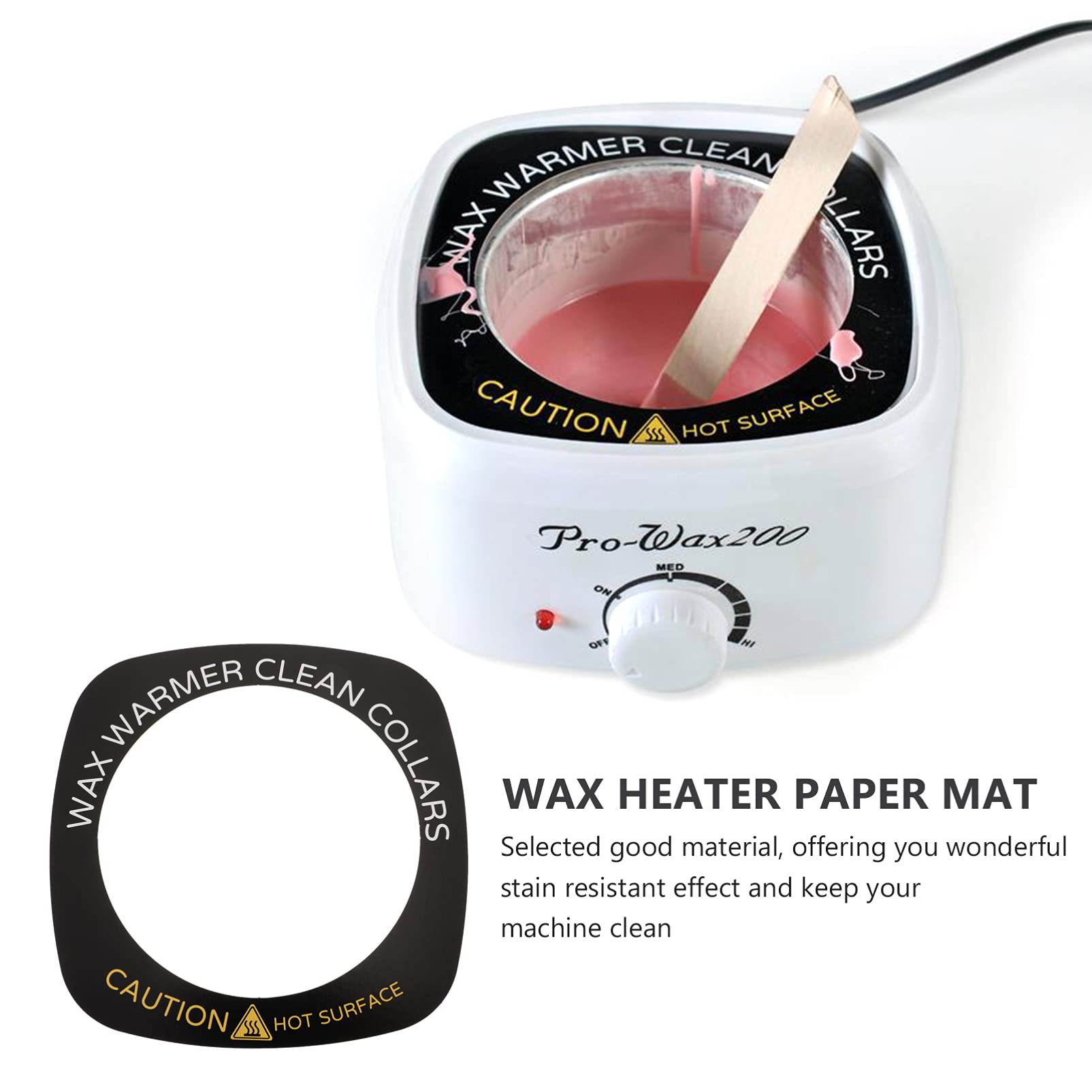 50Pcs Black Wax Warmer Clean Collars - Replacement Waxing Protection Rings for Universal Wax Machines - Perfect for Salon, Spa & Home Hair Removal Accessories