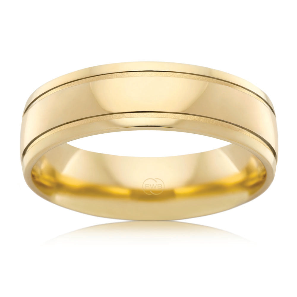 9ct Yellow Gold 6mm Half Round Ring for Women - Durable & Elegant Wedding Band, Anniversary Gift, or Everyday Jewelry - Perfect for Special Occasions & Daily Wear