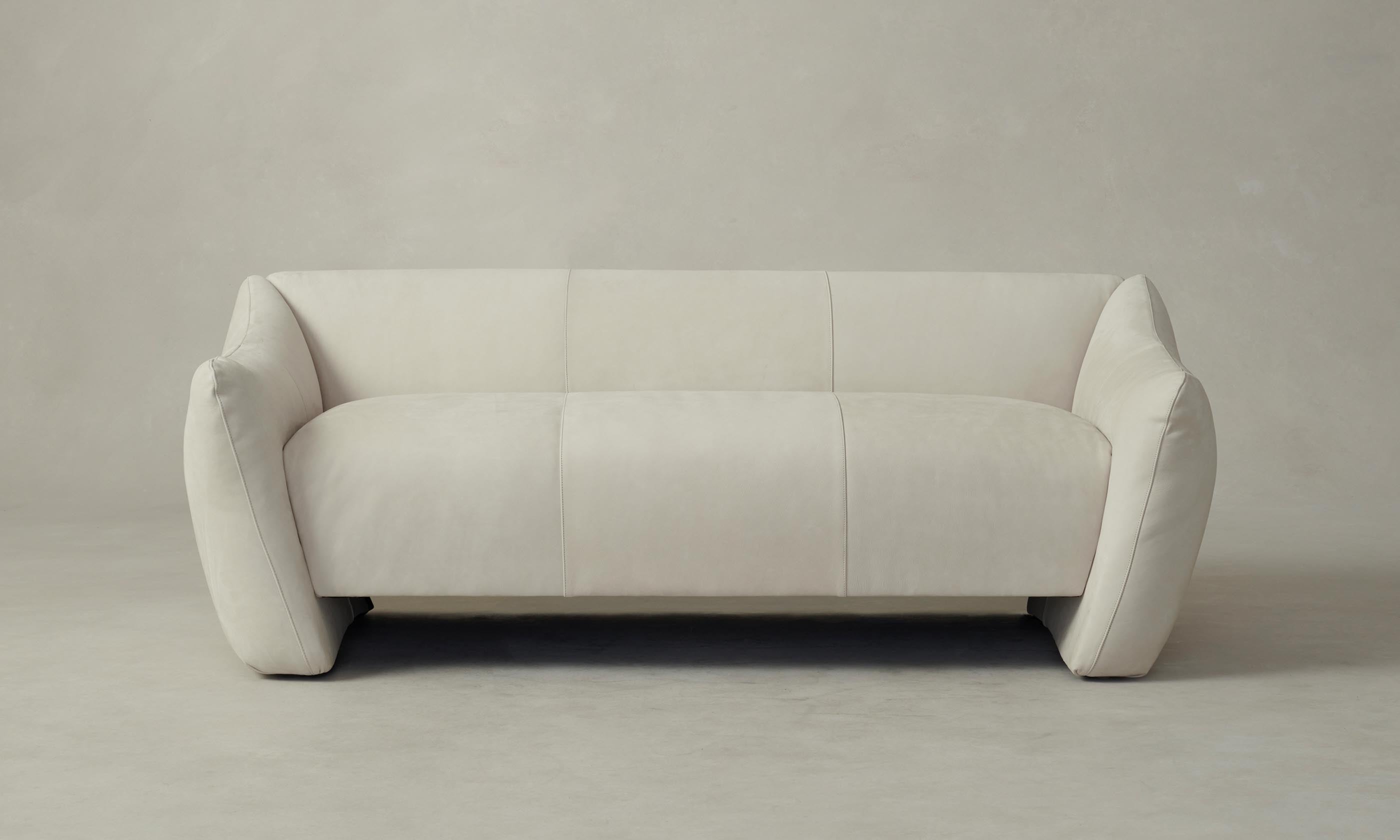 Premium Nubuck Leather Bond Settee - Luxurious Sofa for Living Room, Office Lounge & Coastal Homes | Sail Color Modern Furniture for Comfortable Seating